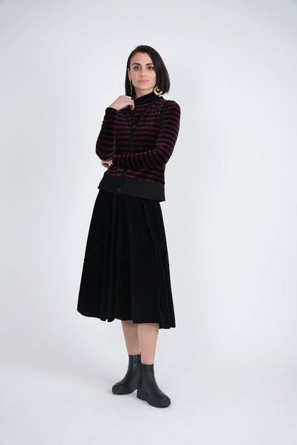 Stripped Velour Vest