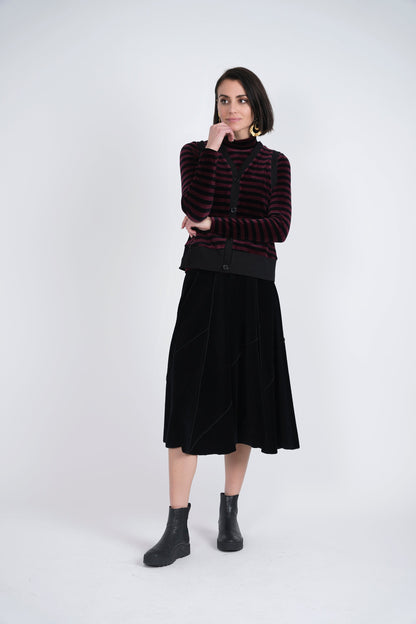 Stripped Velour Vest