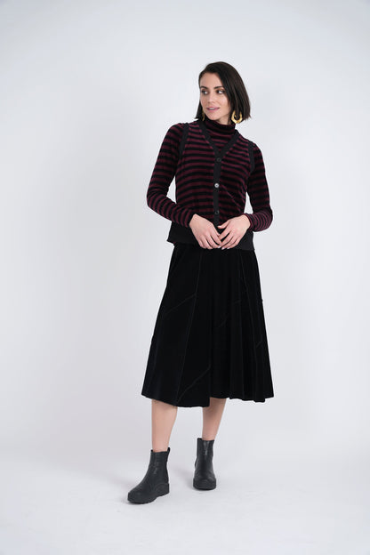 Stripped Velour Vest