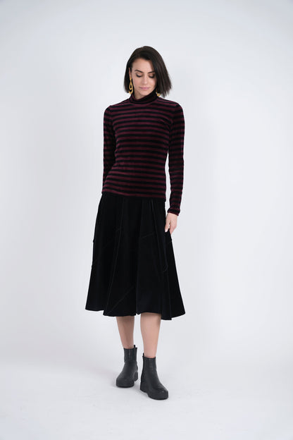 Stripped Velour Vest