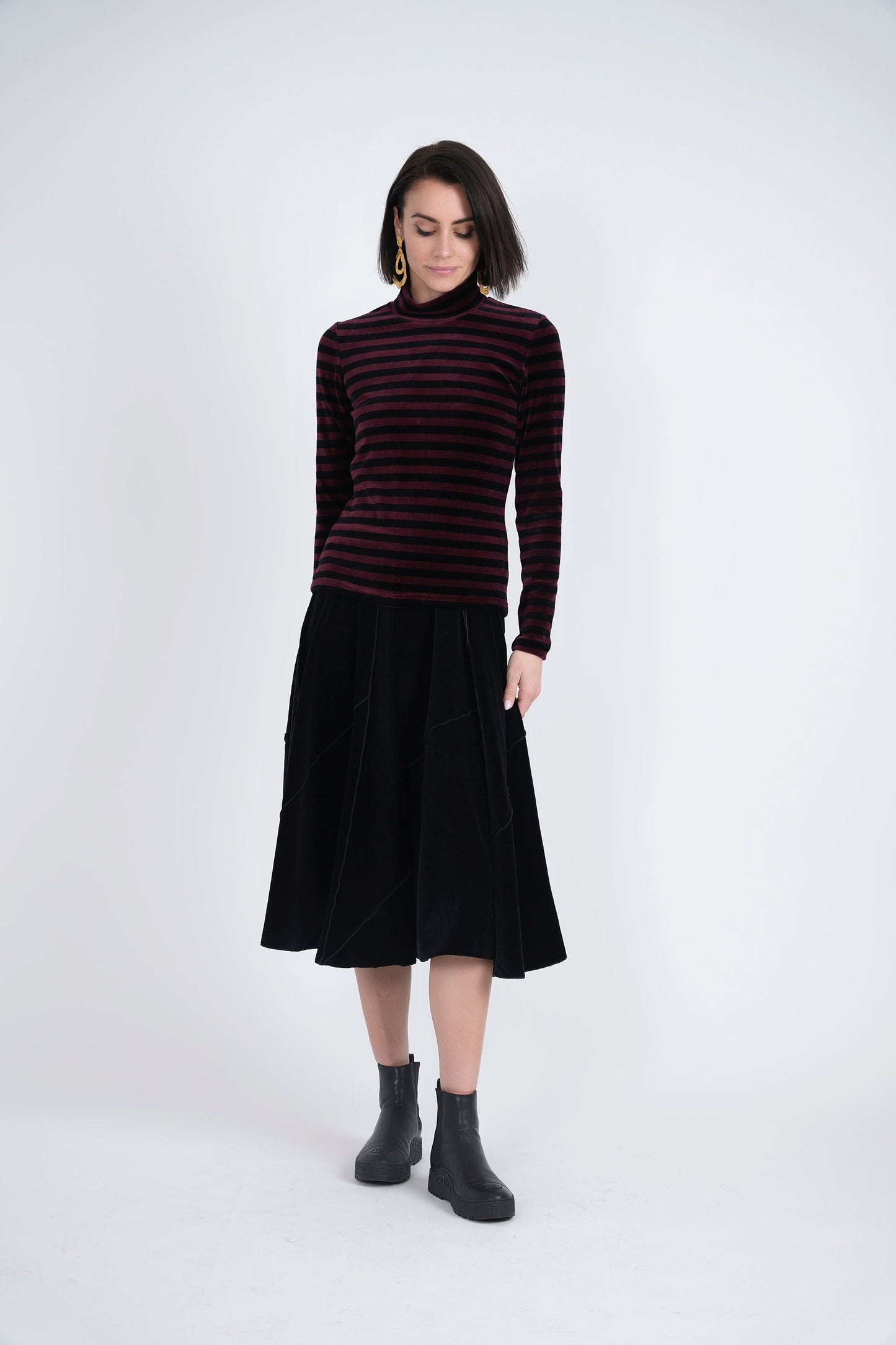 Stripped Velour Vest