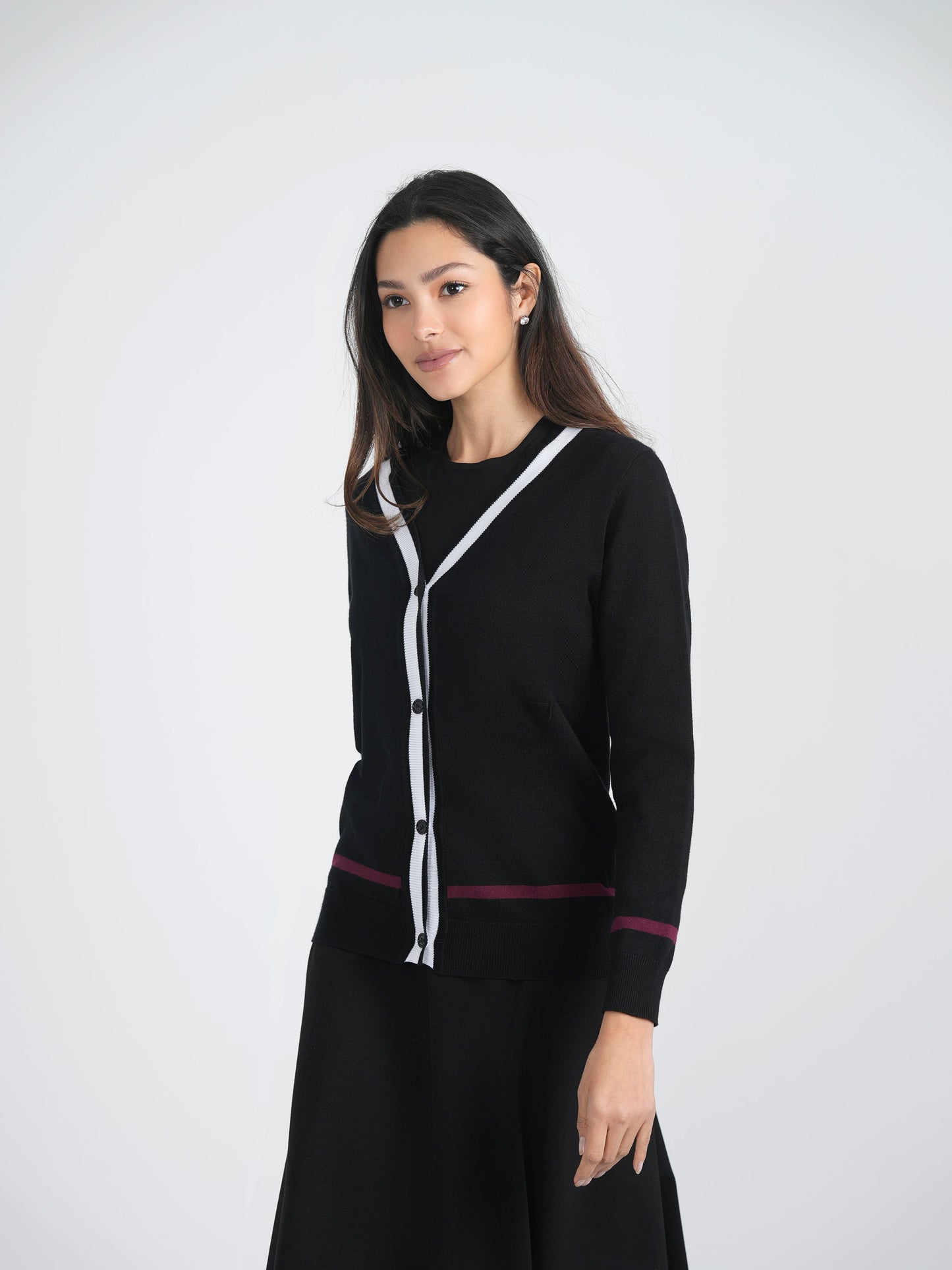 Knit Contrast Cardigan