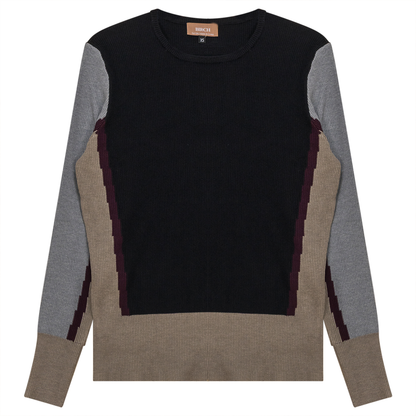 Color Blocked Sweater Black Stone