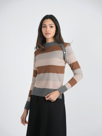 Stripped Knit Sweater
