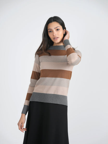 Stripped Knit Sweater