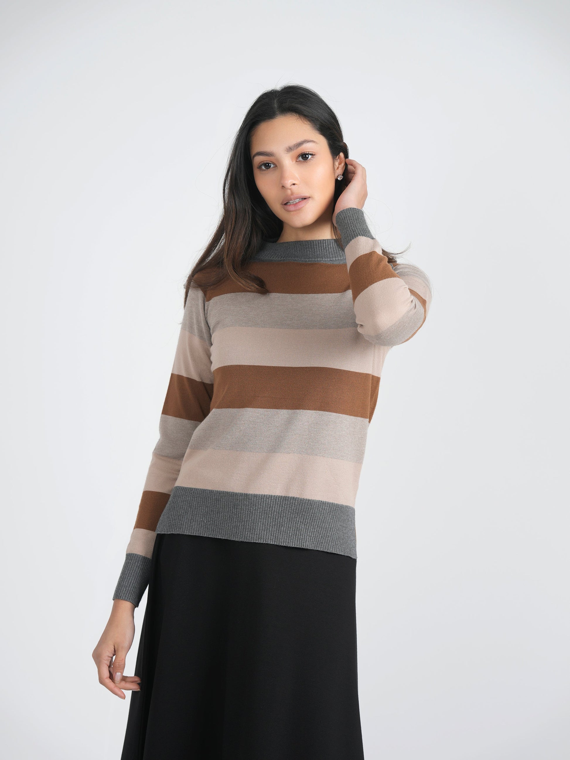 Stripped Knit Sweater