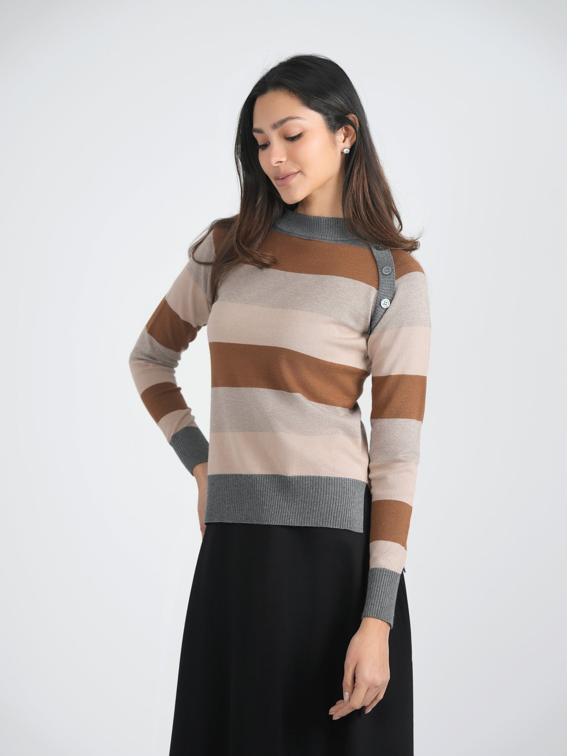 Stripped Knit Sweater