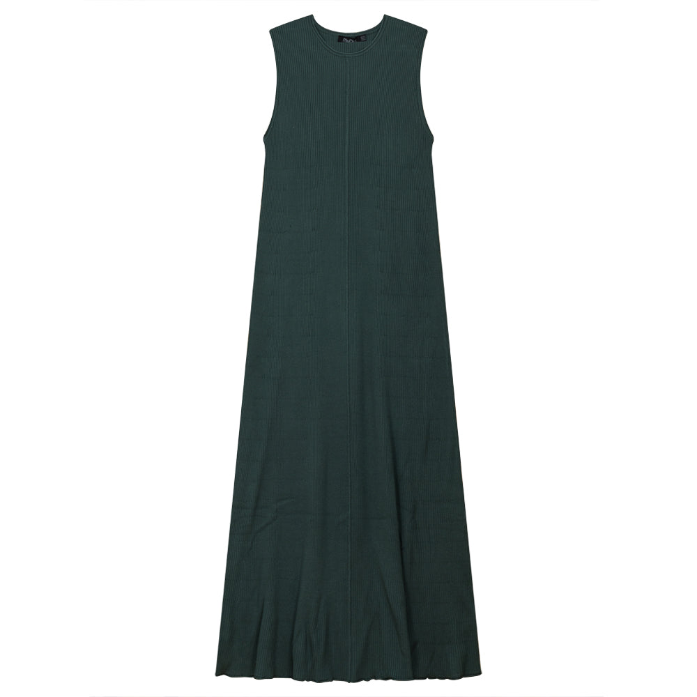 A Line Ribbed Knit Maxi Jumper Basil