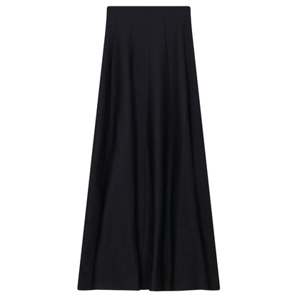 Maxi Knit Paneled Skirt Black