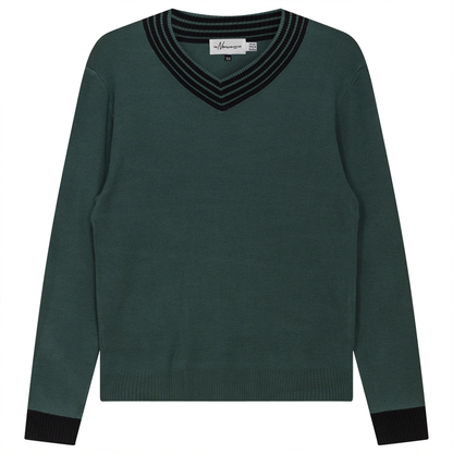 V Neck Sweater Basil