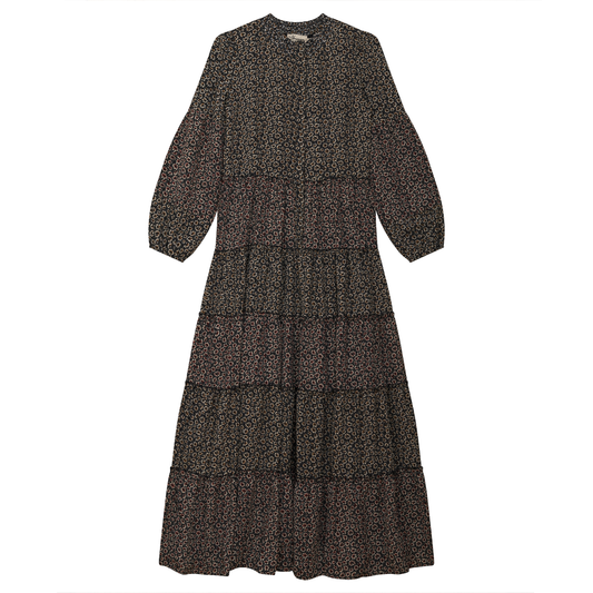 Two Tone Floral Maxi Dress