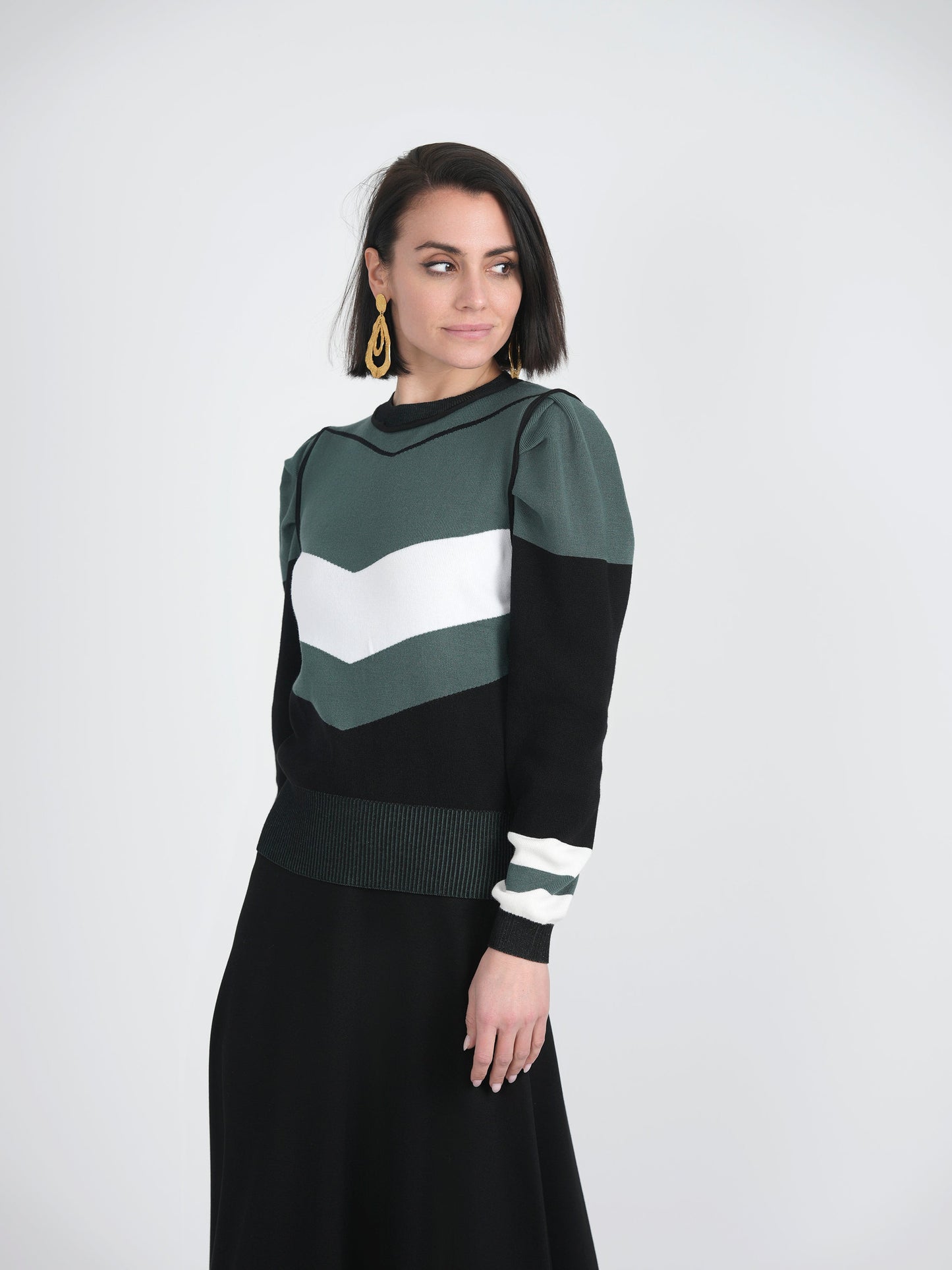 Striped Knit Sweater