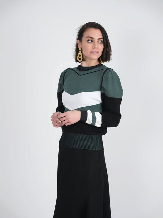 Striped Knit Sweater