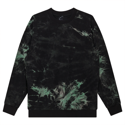 Tie Dye Dolman Top Black Mint