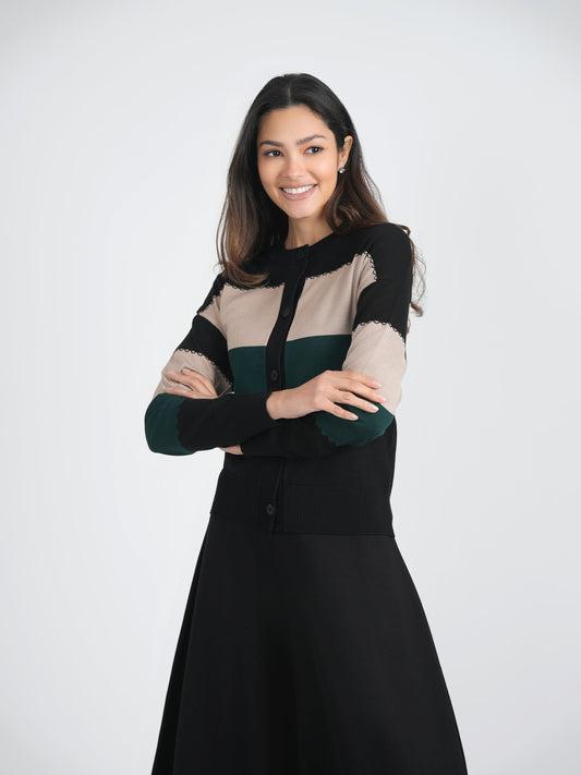 Striped Knit Cardigan