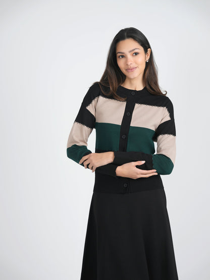 Striped Knit Cardigan