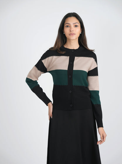 Striped Knit Cardigan