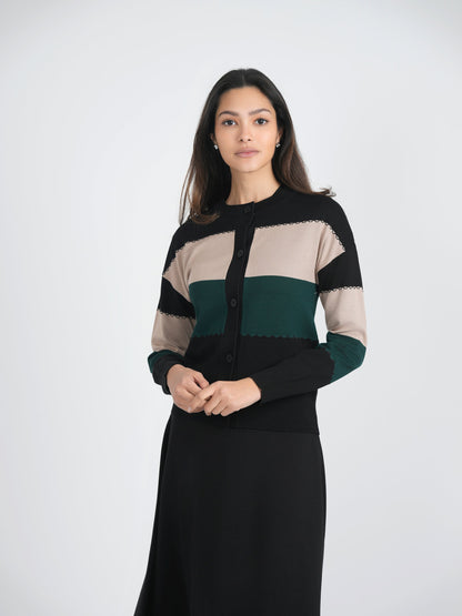 Striped Knit Cardigan