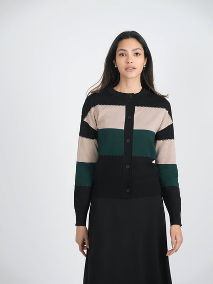 Striped Knit Cardigan