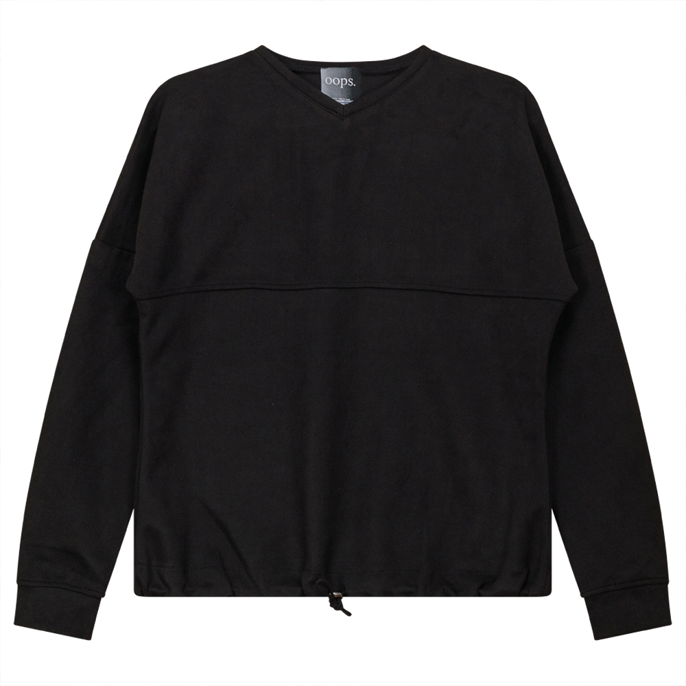 Suede Bungee Sweat Shirt Black