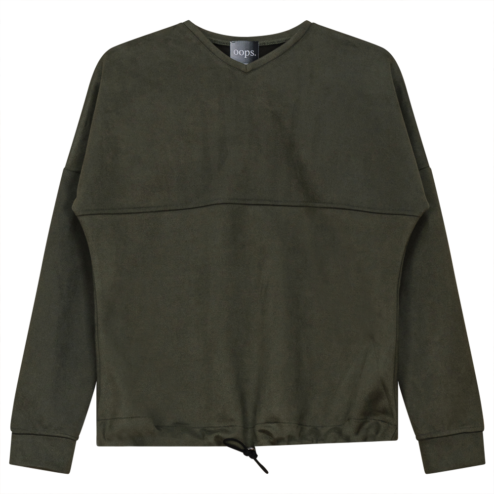 Suede Bungee Sweat Shirt Dark Olive