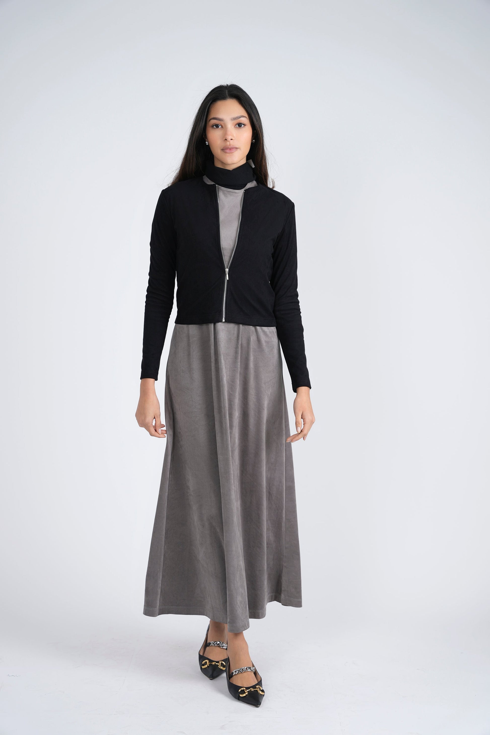 Ladies Suede Maxi Jumper