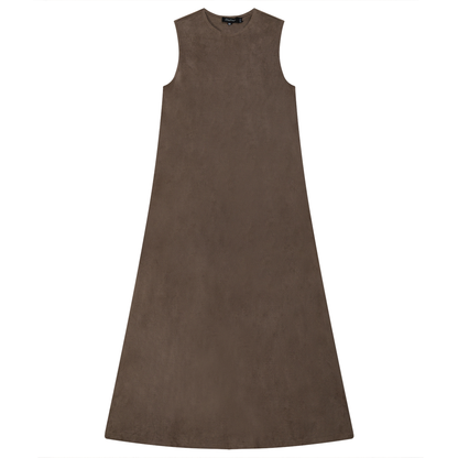 Ladies Suede Maxi Jumper Mocha