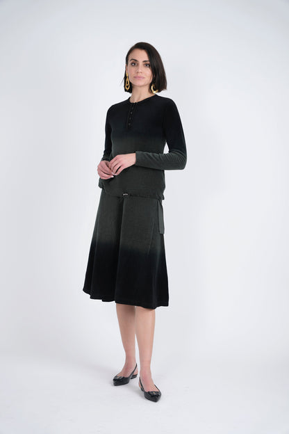 Short Wrap Velour Skirt