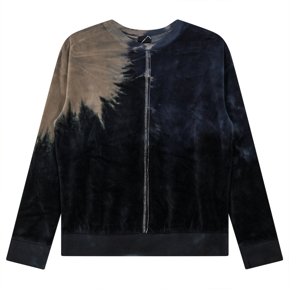 Tie Dye Splash Sweat Shirt Black Stone