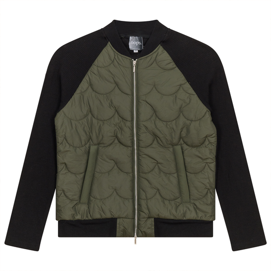 Jacket with Zipper Dark Olive