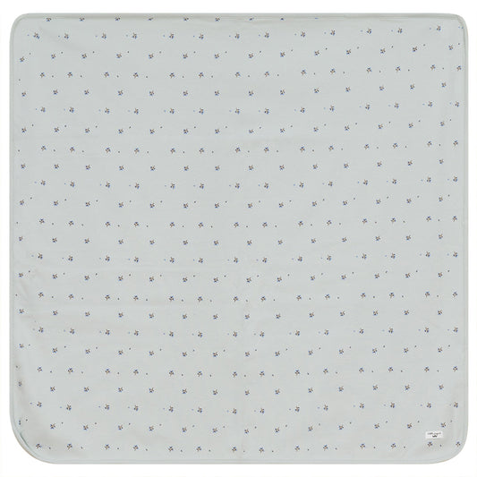 Flower Print Rib Blanket Skylight One Size