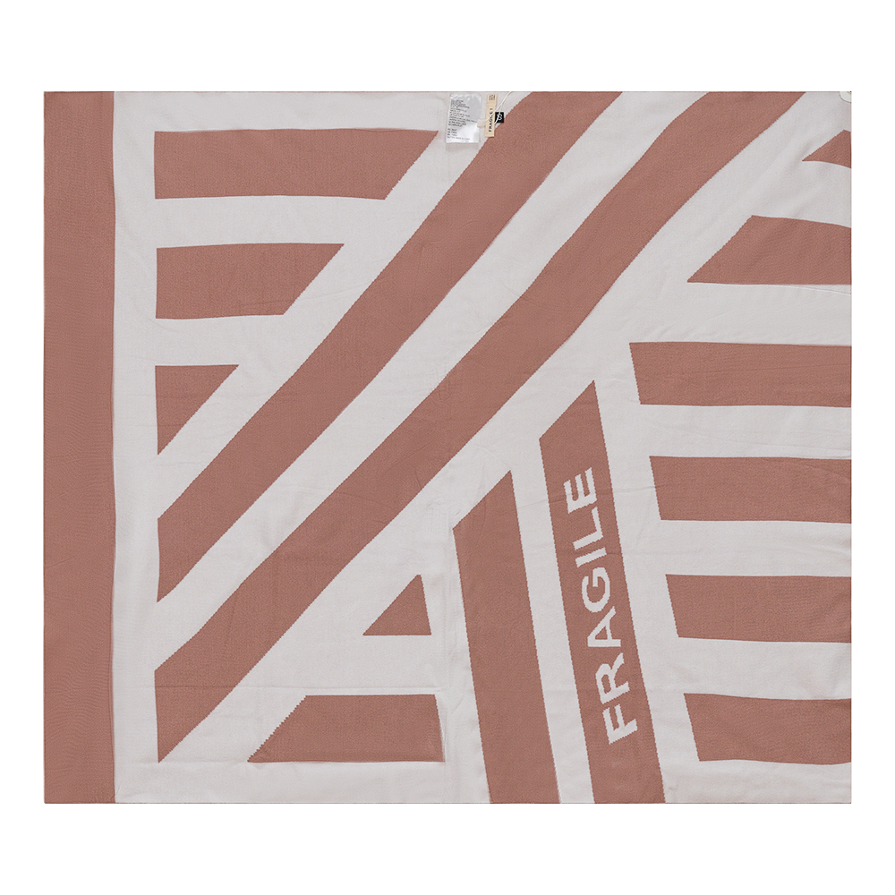 Pattern Knit Blanket Blossom Off White One Size