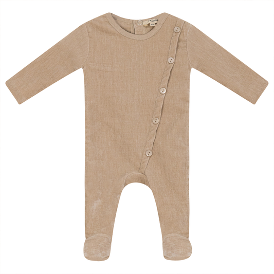 Velour Onesie Stone