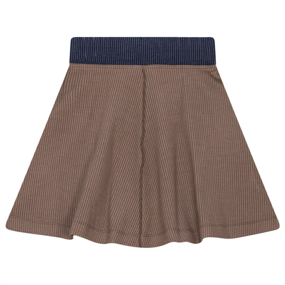 Ribbed Flare Skirt Cocoa