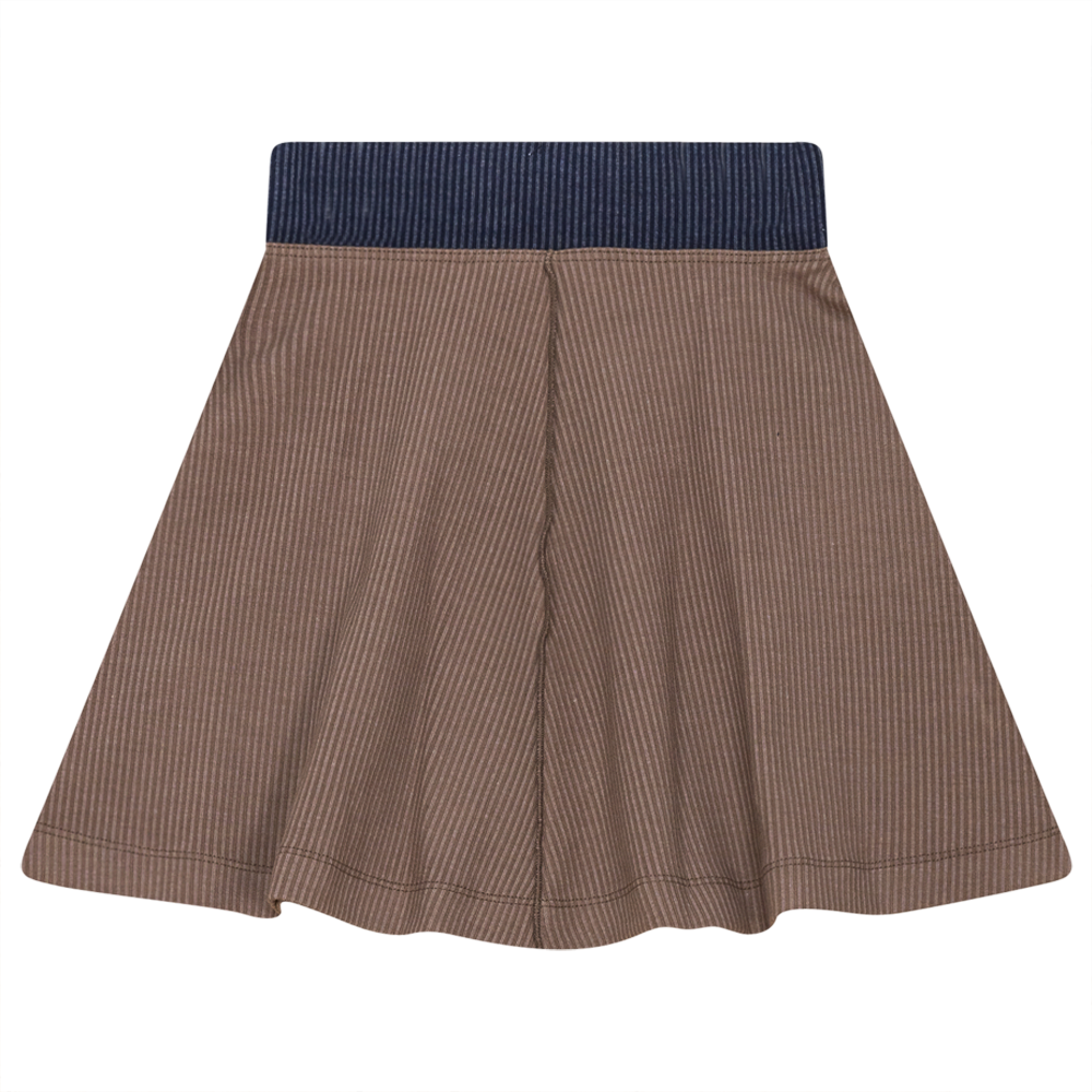 Ribbed Flare Skirt Cocoa