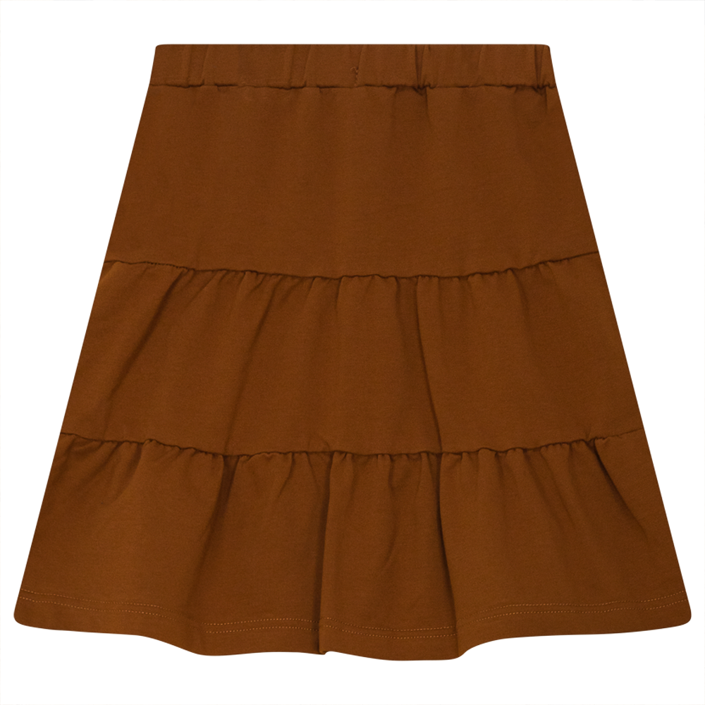 Tiered Skirt Cognac