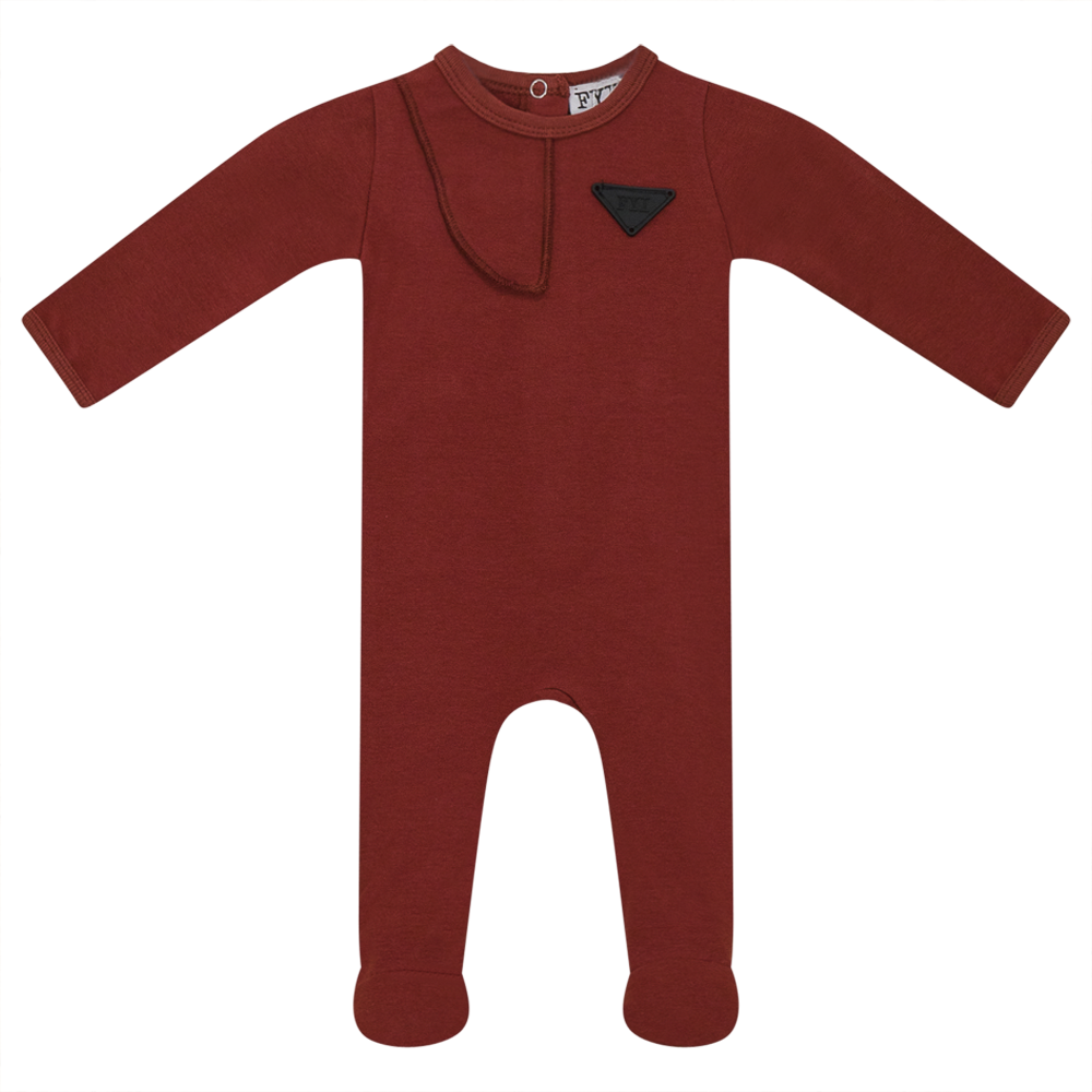 Onesie with Asymetric Cut Light Cabernet