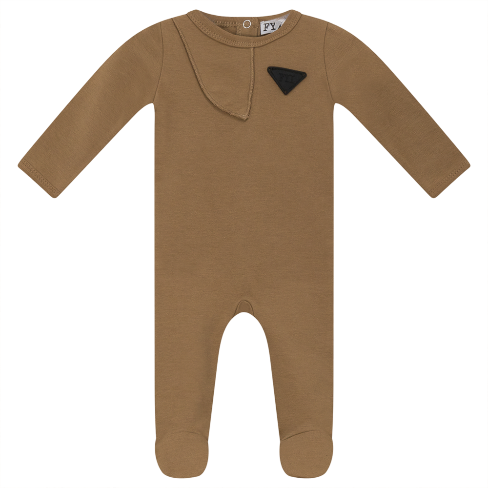 Onesie with Asymetric Cut Wood Smoke