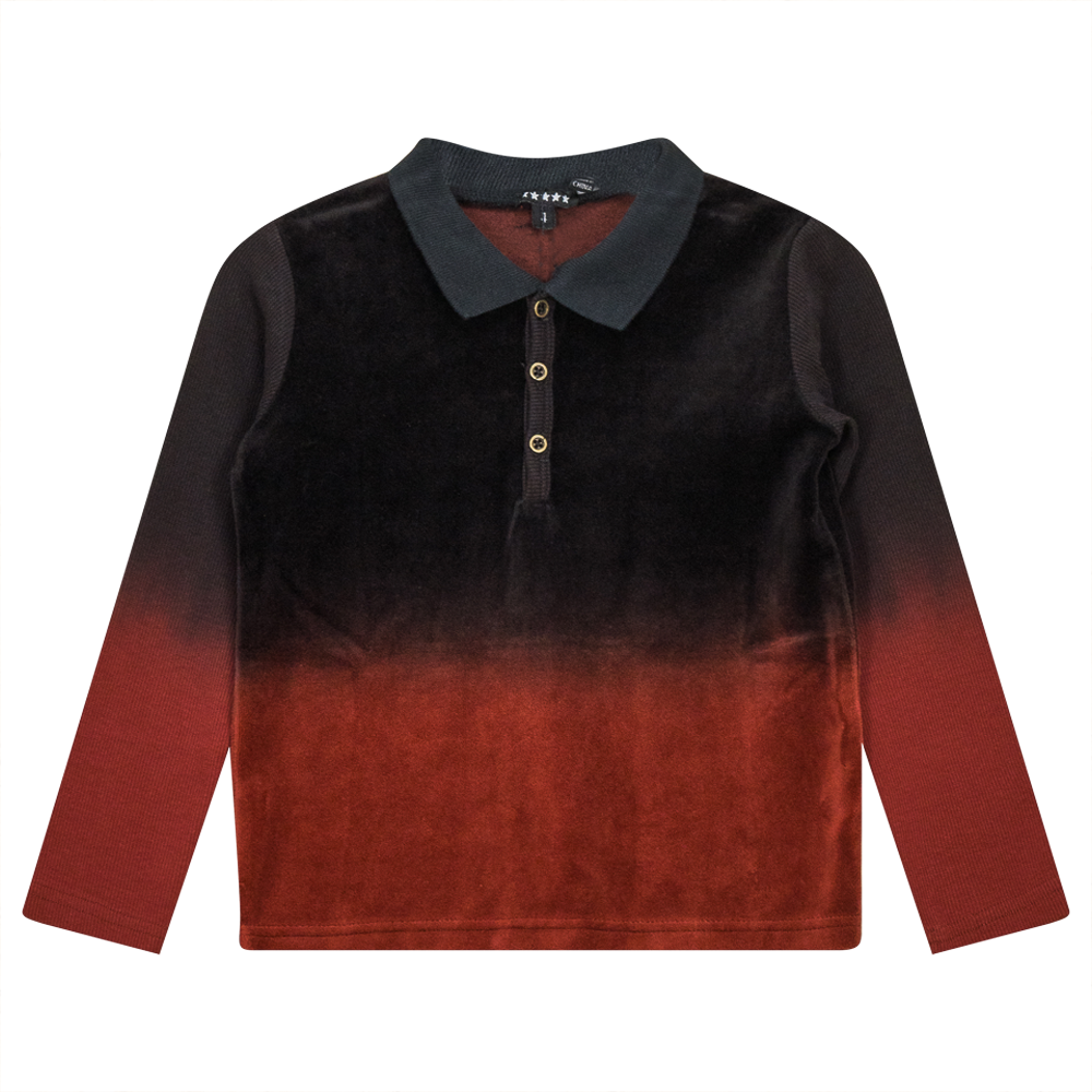 Dip Dye Polo Light Cabernet Black