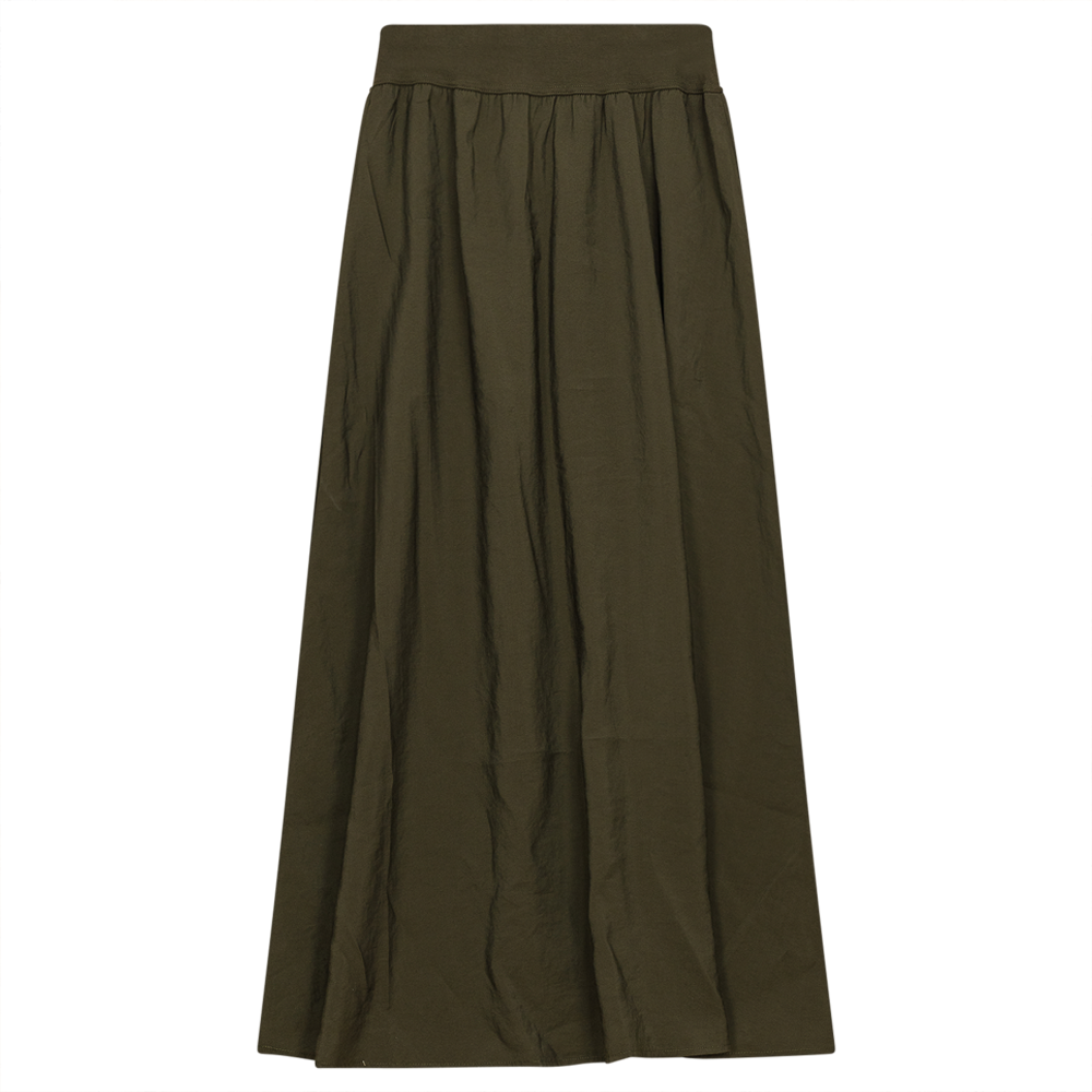Faux Suede Skirt Olive