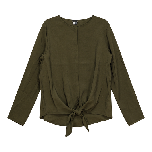 Faux Suede Top Olive
