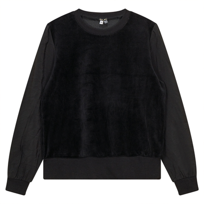 Cotton Velour Top Black
