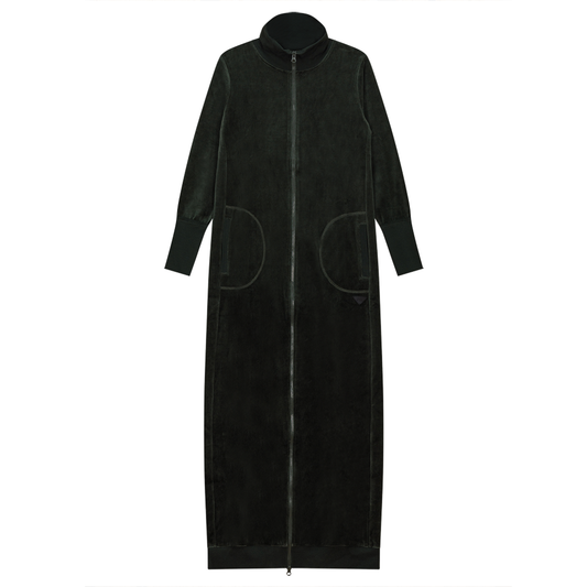 Maxi Dress with Turtle Neck Olive