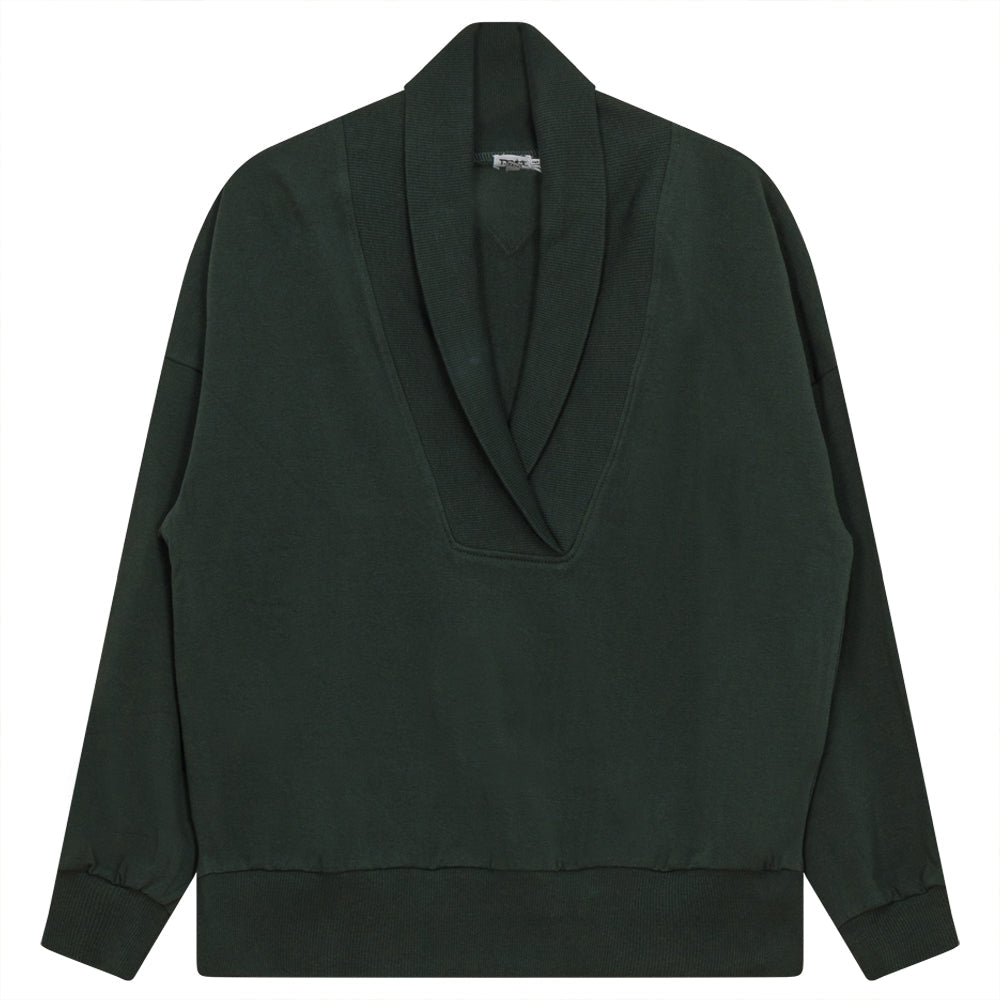 Shawl Collar Sweater Olive