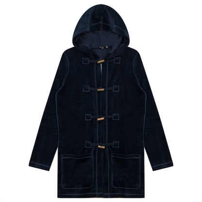 Long Velour Cardigan Midnight