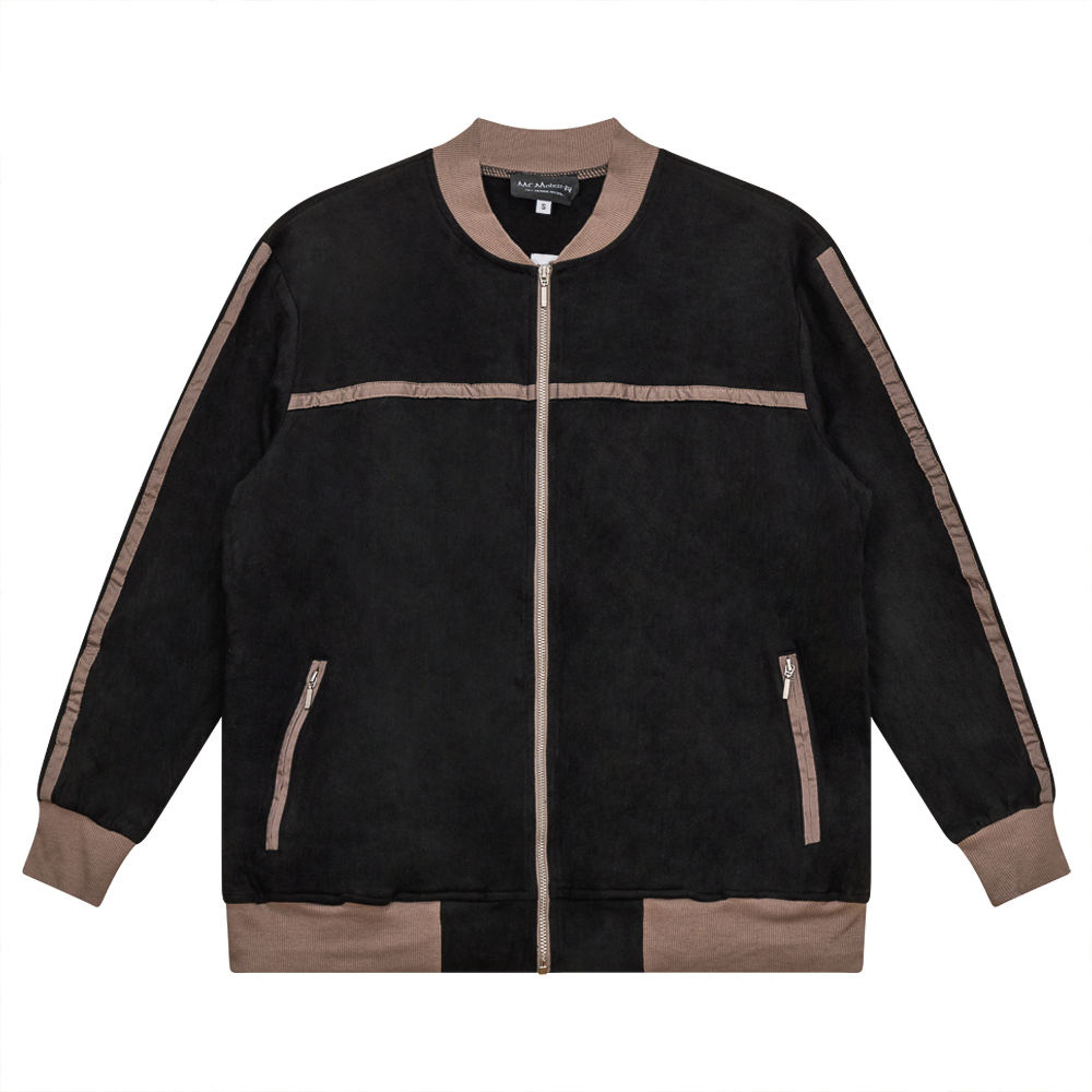 Ladies Suede Maternity Bomber Jacket