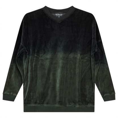 Maternity Ombre Velour V Neck Top