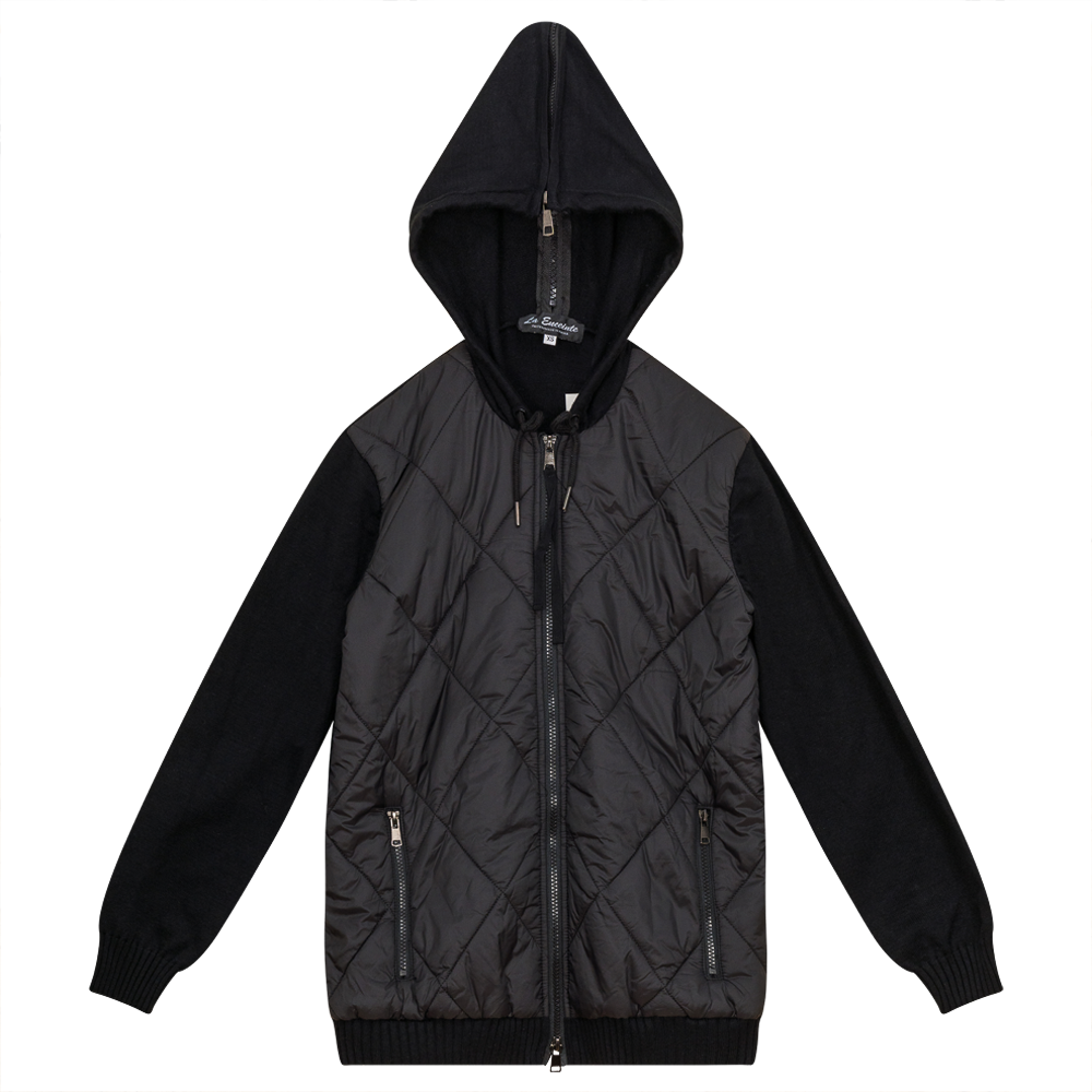 Maternity Quilted Bomber Jacket Combo Black