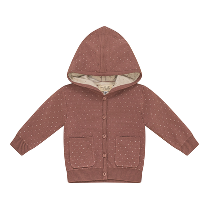Knitted Jacket Rose Dark Almond