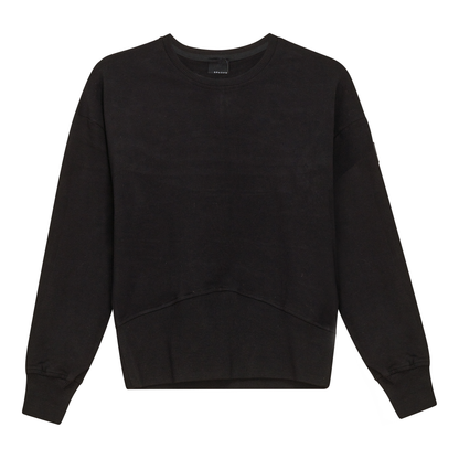 Combo Ribbed Sweatshirt Black